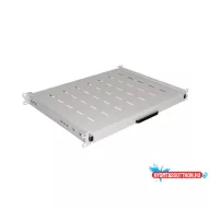   Lanberg AK-1020-S 19" 1U MÉLY:350mm MAX:35kg 4 ponton rögzíthető kihúzható szürke rack polc