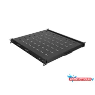   Lanberg AK-1021-B 19" 1U MÉLY:500mm MAX:35kg 4 ponton rögzíthető kihúzható fekete rack polc