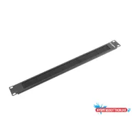 Lanberg AK-1101-B 19" 1U fésűs fekete kábelbevezető panel