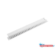   Lanberg AK-1201-S 19" 1U csatornás szürke kábelrendező