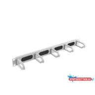   Lanberg AK-1203-S 19" 1U műanyag gyűrűs szürke kábelrendező fésűs bevezetővel