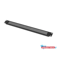 Lanberg AK-1411-B 19" 1U fekete fém hálós/perforált vakpanel