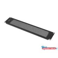 Lanberg AK-1412-B 19" 2U fekete fém hálós/perforált vakpanel