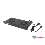 Lanberg AK-1502-B 19" 1U 2x ventilátor + termosztát egység LCD kijelzővel