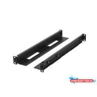 Lanberg AK-1901-B 19" 1U 397x680mm állítható fekete rack sín készlet