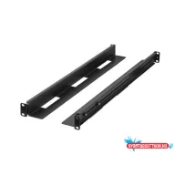 Lanberg AK-1902-B 19" 1U 650x1090mm állítható fekete rack sín készlet