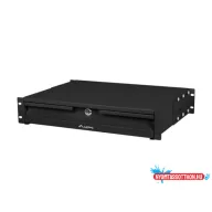   Lanberg AK-2001-B 19" 2U 483x360mm 4x ponton rögzíthető 90kg terhelhetőségű fekete rack fiók