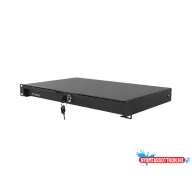   Lanberg AK-2002-B 19" 1U 483x270mm 4x ponton rögzíthető 30kg terhelhetőségű fekete rack fiók