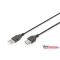 DIGITUS AK-300200-030-S High Speed árnyékolatlan 2.0 USB AM/F 3m hosszabbító kábel