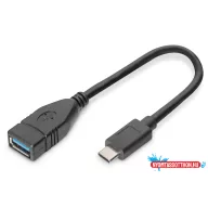   DIGITUS AK-300315-001-S USB 3.0 Type A anya-> USB 3.0 Type C apa 0,15m OTG adapter