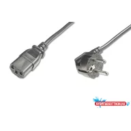   DIGITUS AK-440109-008-S 250V 10A IEC C13 90 fok csatlakozó CEE 7/7 schuko dugó 0,75m tápkábel