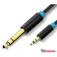 VENTION 6.5mm M to 3.5mm M Audio kábel  1.5M Black