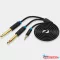 Vention 3.5mm jack/M -> 2*6.5mm jack/M, 1m, (TRS, fekete, audio), kábel