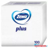 Szalvéta ZEWA Plus (33x33cm) 1 rétegű fehér (100lap/csg)
