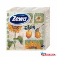   Szalvéta ZEWA Plus (33x33cm) 1 rétegű sárga napraforgó (45lap/csg)