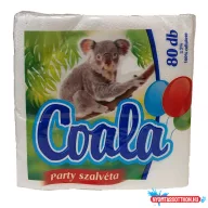   Szalvéta COALA Party (33x33cm) 1 rétegű fehér (80lap/csg)