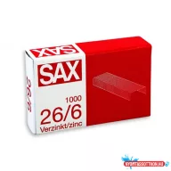 Tűzőkapocs SAX 26/6 cink!!!
