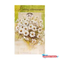   Képeslap 10 ARGUS 15-6515 Szülinap női margaréta csokor tekerős