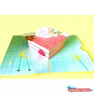 Képeslap MAR Tortaszelet Kirigami 23OR02