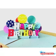 Képeslap MAR Happy Lufi Kirigami 23OR10