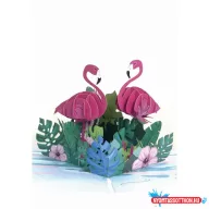Képeslap MAR Flamingo Kirigami 21OR215