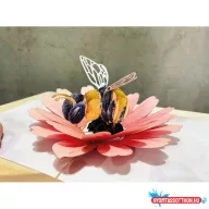 Képeslap MAR Méhecske Kirigami 23OR13