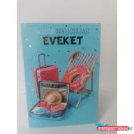   Képeslap MAR Boldog nyugdíjas éveket Férfi (bőrönd és napozószék) LOC107