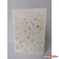 Képeslap MAR Gratulálunk rózsaszín mintás LOB115
