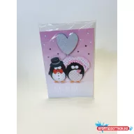 Képeslap MAR Mr & Mrs pingvinek TSB56