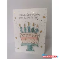  Képeslap MAR Születésnapodra sok szeretettel, Tortás TSC09