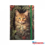   Napló ARGUS B5 keményfedeles (17,6x25 cm) Macska zöld gumival 96 lapos 1416-0001