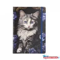   Napló ARGUS B5 keményfedeles(17,6x25 cm) Macska kék gumival 96 lapos 1416-0003