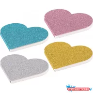   Jegyzettömb BRUNNEN "Glitter" Szív alakú 4 féle színben 025 50 lapos 90g 1055367