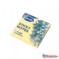 Öntapadós jegyzet FOROFIS (76x76) 100lap sárga 91021