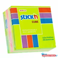   Öntapadós jegyzet STICK'N (51x51) zöld szivárvány 250lap 21534
