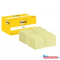   Öntapadós jegyzet POST-IT 653 (38x51) 100lap/tömb 3 tömb/kisdoboz kanári sárga