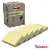   Öntapadós jegyzet POST-IT 653-1BN (38x51) sárga 6 tömb/dob újrahasznosított