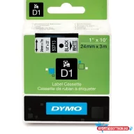 Szalag DYMO D1 (24mm/7m)fehér/ fekete (S0721010) 53721