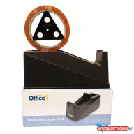   Ragasztószalag tépő TOP OFFICE asztali 25mm/66m D76 fekete súlyozott