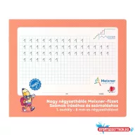   Füzet SÜNI Meixner A/4 32 lapos nagy négyzethálós számok írásához és gyakorlásához 1. osztályos 8*8 mm négyzethálóval