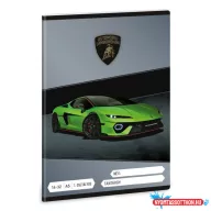   Füzet ARS UNA A/5 14-32 1.o. vonalas Lamborghini zöld 5522 (26)