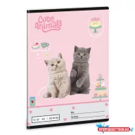   Füzet ARS UNA A/5 14-32 1.o. vonalas Cute animals-tea party 5532 (26)