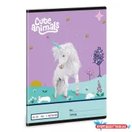  Füzet ARS UNA A/5 16-32 2.o. vonalas Cute animals Unicorn 5448 (25)