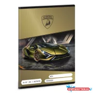   Füzet ARS UNA A/5 16-32 2.o. vonalas Lamborghini arany 5523 (26)