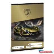   Füzet ARS UNA A/5 12-32 3.o. vonalas Lamborghini arany 5523 (26)