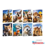   Füzet BLASETTI 9402M A/4 100g vonalas 50lap ANIMAL SELFI 2026 (10db/csg)