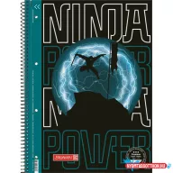   Spirálfüzet BRUNNEN A/4 80 lapos 90gr-os perforált lyukasztott Ninja kockás 024 1067928321