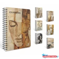   Spirálfüzet GIPTA Express 17x24 cm karton borítással 100 lapos vonalas 8459