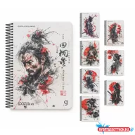   Spirálfüzet GIPTA Samurai 17x24 cm karton borítással 100 lapos kockás 8462