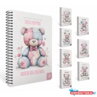   Spirálfüzet GIPTA Friend Book 17x24 cm karton borítással 80 lapos kockás 8441